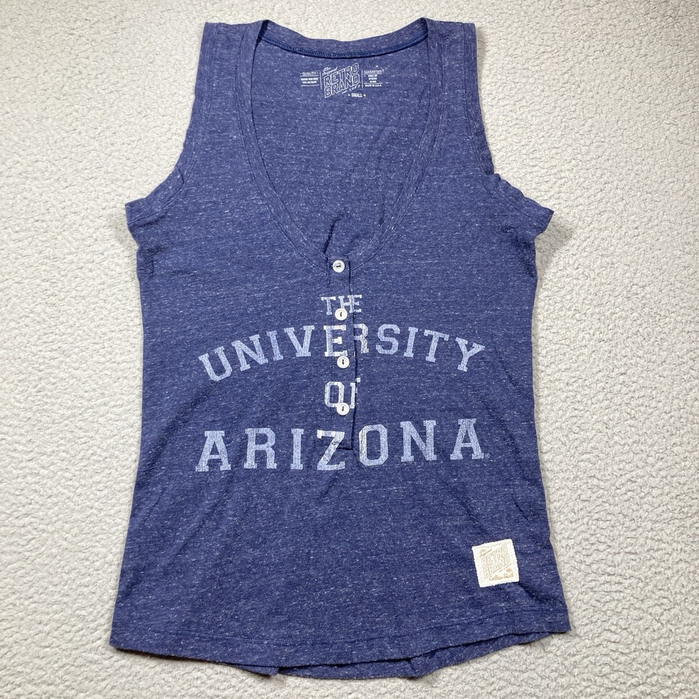 University of Arizona Top Women's Small Blue Gray Sleeveless Scoop Neck FLAW